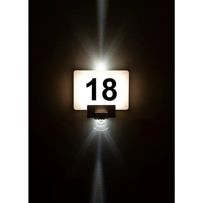 Ritter Leuchten LED-Außenwandleuchte McSensor - 12 W, 8,4 x 24,9 x 28 cm, Schwarz, IP44 - Vorderansicht