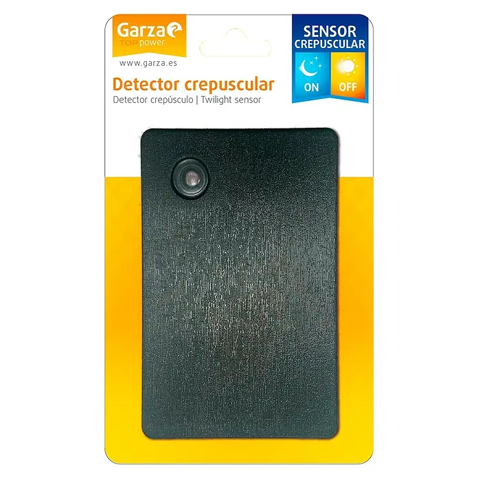 Garza Sensor crepuscular fotoeléctrico - Negro - Vista frontal