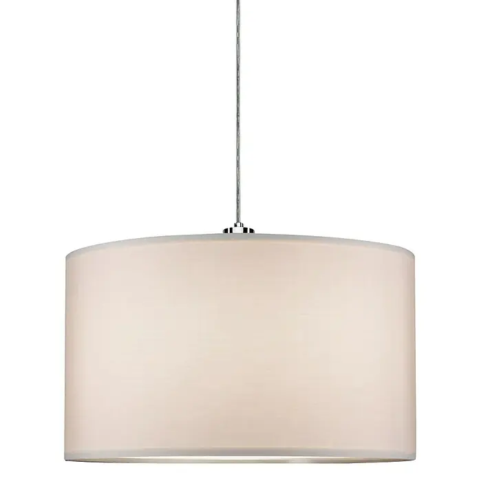 Paulmann URail 2Easy Lampenschirm Tessa - Durchmesser: 45 cm, Creme, Textil, Form: Rund - Vorderansicht