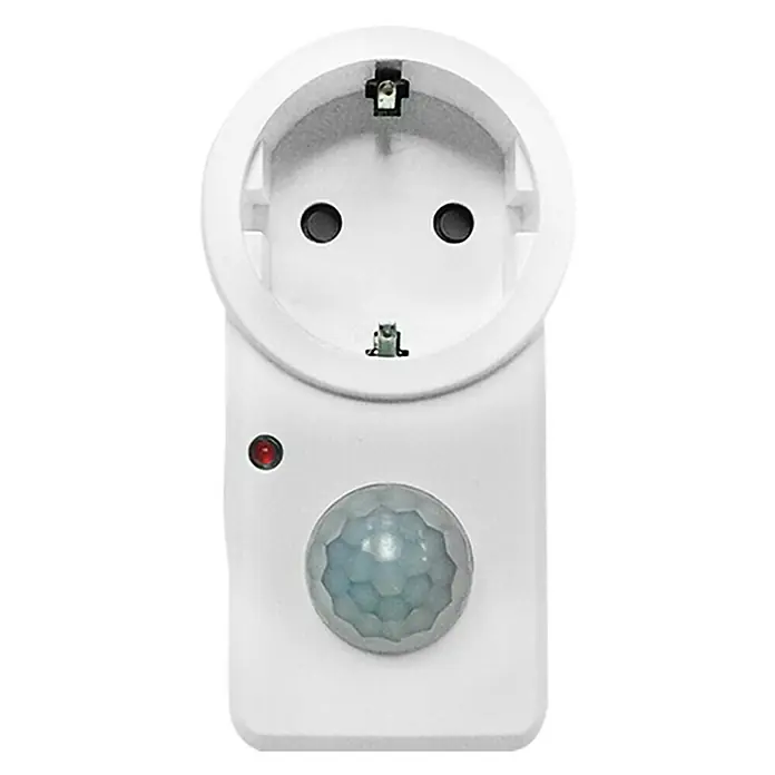 Garza Detector de movimiento por infrarrojos para Enchufes - Alcance: 2 m - 9 m, Blanco - Vista frontal