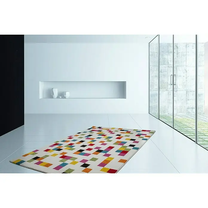 Kayoom Teppich Caribbean 233 - Weiß, Bunt, L x B: 230 x 160 cm, 100% Polypropylen - Stimmungsaufnahme