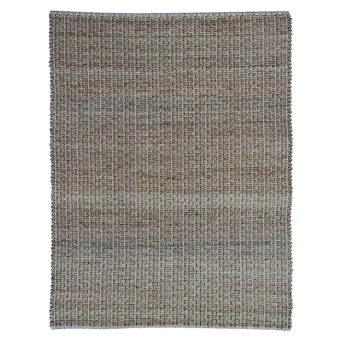 Kayoom Teppich Chess 210 - Natur/Schwarz, 150 x 80 cm, 100% Jute-/Baumwollmischung - Vorderansicht