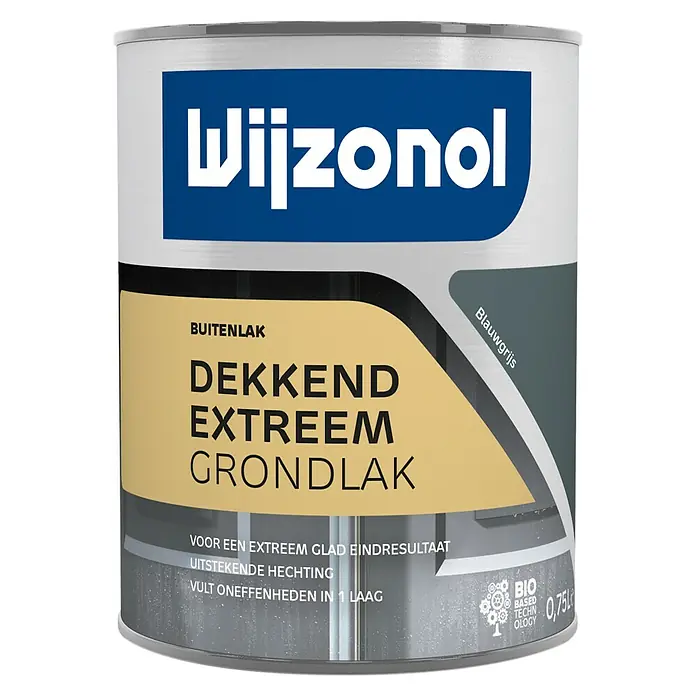 Wijzonol Grondverf Dekkend Extreem - T55 Blauwgrijs, 750 ml, Zijdeglans - Vooraanzicht