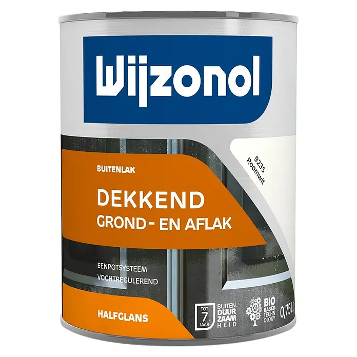 Wijzonol Kleurlak Dekkend Halfglans 9235 Roomwit - Roomwit, 750 ml, Zijdeglans - Vooraanzicht