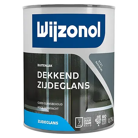 Wijzonol  Kleurlak Dekkend Zijdeglans 9121 Antraciet