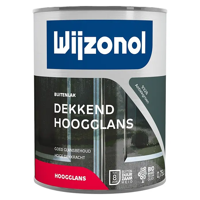 Wijzonol Kleurlak Dekkend Hoogglans 9328 Antiekgroen - Antiekgroen, Hoogglans - Vooraanzicht