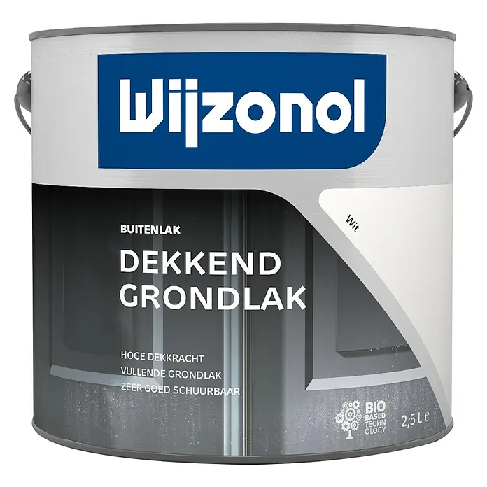 Wijzonol Grondverf Dekkend Wit - Wit, 2,5 l - Vooraanzicht
