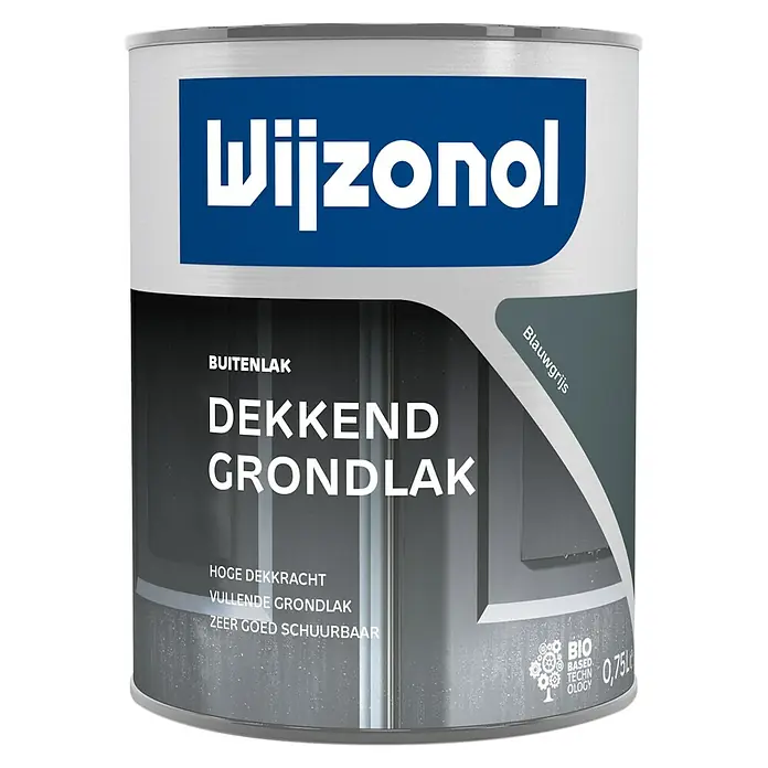 Wijzonol Grondverf Dekkend Blauwgrijs - Grijs, 750 ml - Vooraanzicht