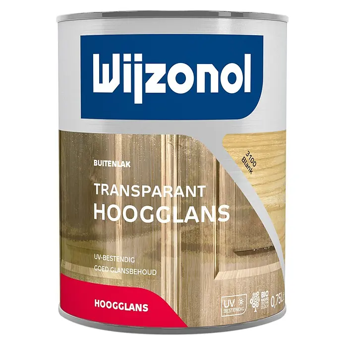 Wijzonol Lakverf Transparant - 3100 Blank, 750 ml, Hoogglans - Vooraanzicht