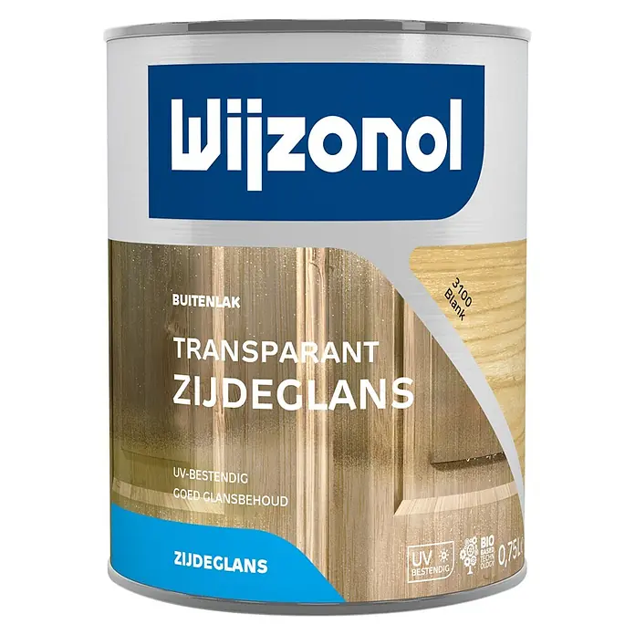 Wijzonol Lakverf Transparant - 3100 Blank, 750 ml, Zijdeglans - Vooraanzicht