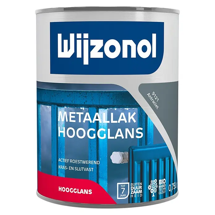 Wijzonol Metaallak Hoogglans RAL 9121 Antraciet - Antraciet, 750 ml, Hoogglans - Vooraanzicht