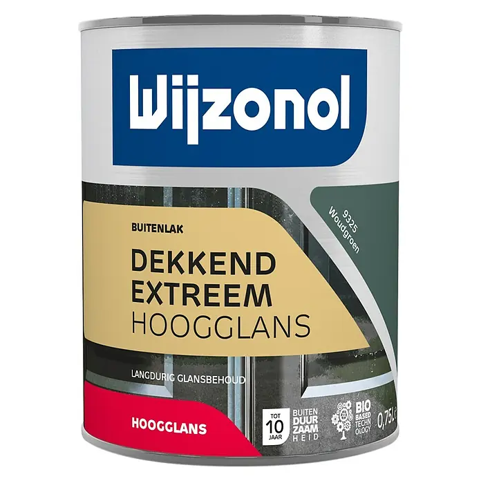 Wijzonol Lakverf Dekkend Extreem - Woudgroen, 750 ml, Hoogglans - Vooraanzicht