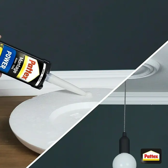 Pattex Montagekleber Power - 370 g, Kartusche - Anwendungsbeispiel