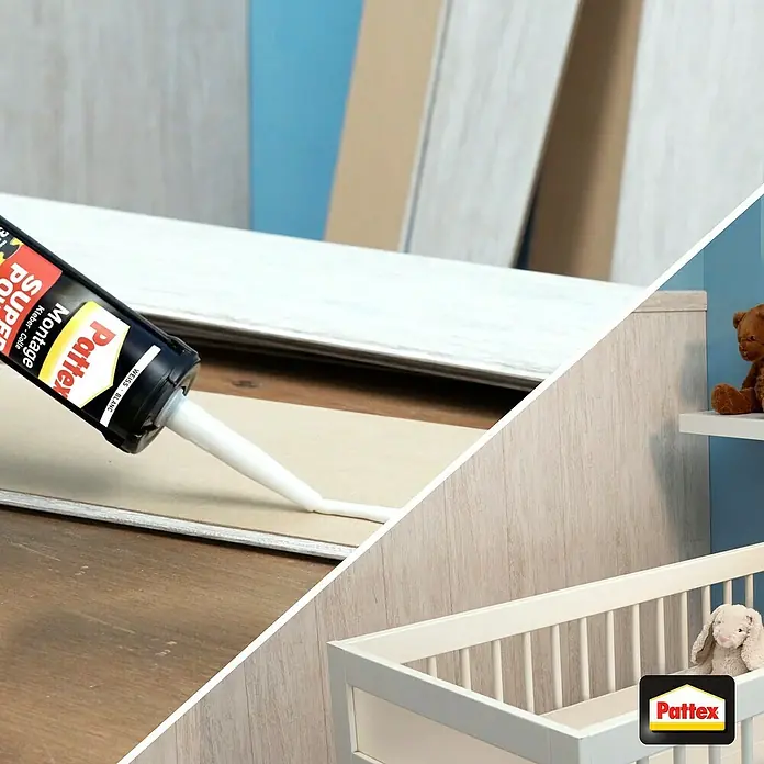 Pattex Montagekleber Super Power - 370 g, Kartusche - Anwendungsbeispiel
