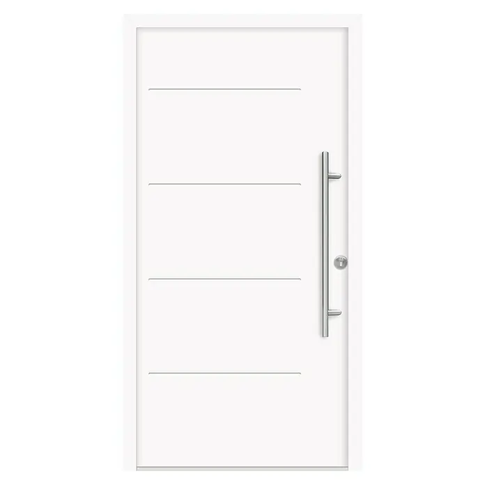 Splendoor Haustür Thermodoor PLUS SPL - 110 x 210 cm, DIN Anschlag: Rechts, Weiß - Vorderansicht