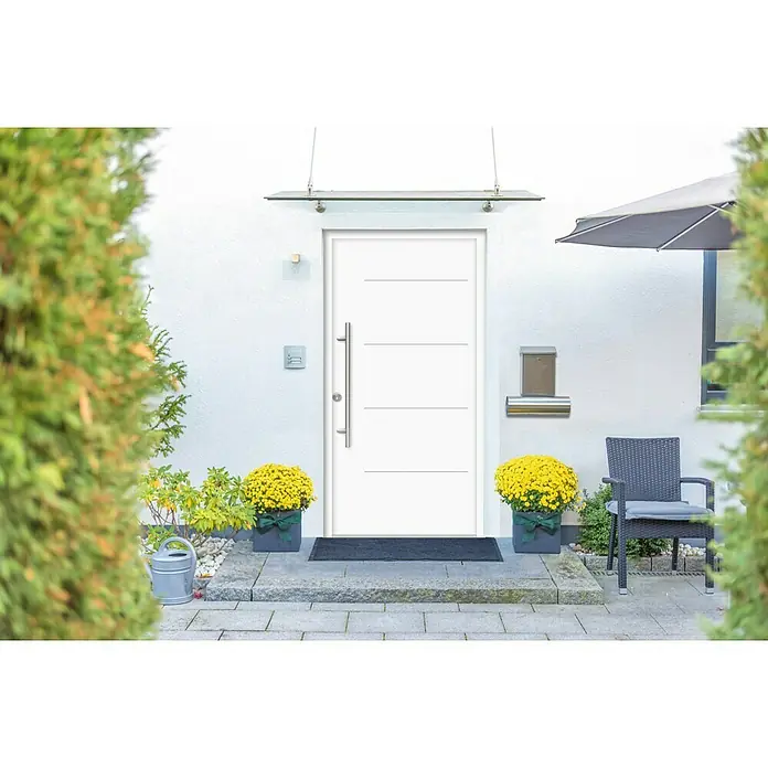 Splendoor Haustür Thermodoor PLUS SPL - 110 x 210 cm, DIN Anschlag: Links, Weiß - Stimmungsaufnahme