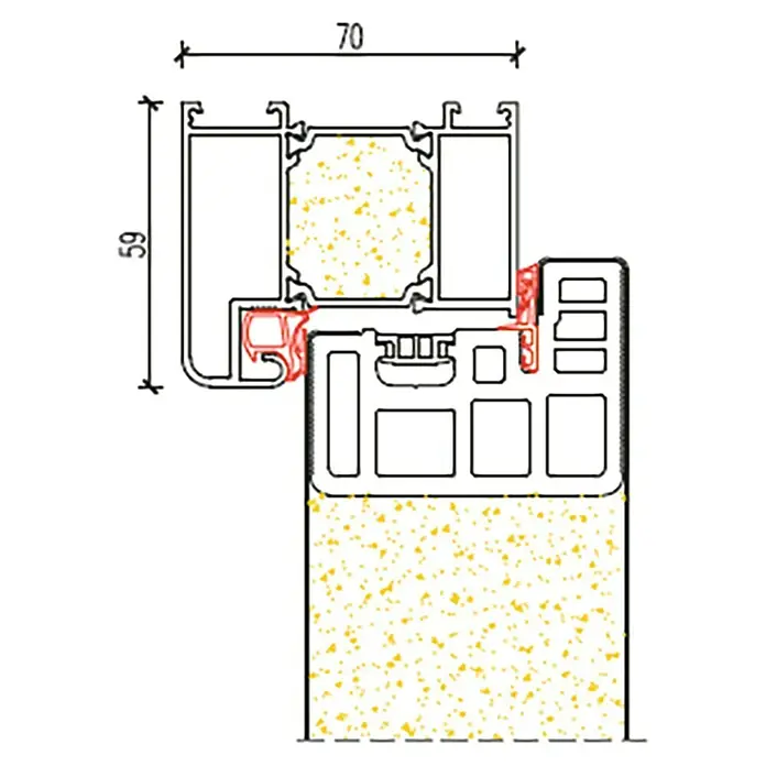 Splendoor Haustür Thermodoor PLUS SPL - 110 x 210 cm, DIN Anschlag: Links, Weiß - Skizze