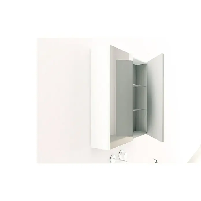 Baden Haus Spiegelschrank Compact - B x H: 74 x 70 cm, Ohne Beleuchtung, MDF, Weiß - Stimmungsaufnahme