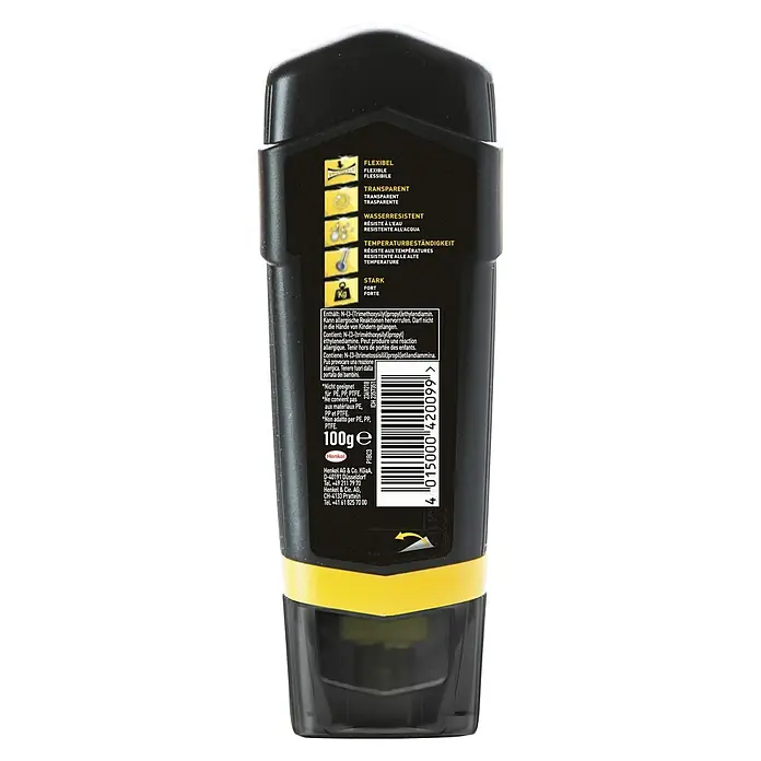 Pattex 100% Kraftkleber Multi-Power-Kleber - 100 g, Flasche, Flüssig - Rückansicht