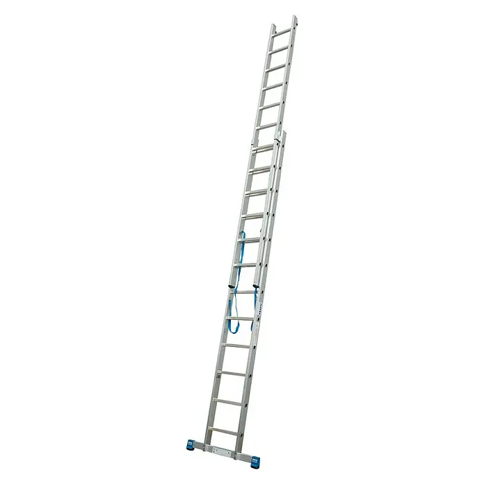 Krause Stabilo Sprossen-Mehrzweckleiter - Arbeitshöhe: 6,85 m, 2 x 12 Sprossen, Aluminium - Linke Seitenansicht