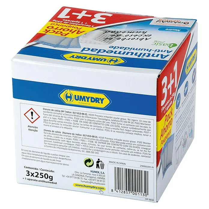 Humydry Pack deshumidificador Basic - 3 ud.
