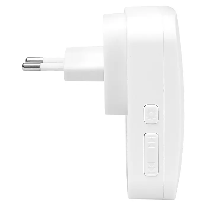 Garza Juego de timbre inalámbrico Plug+Kinetic - Alcance: 200 m, 100 dB, IP56 - Vista de perfil izquierdo