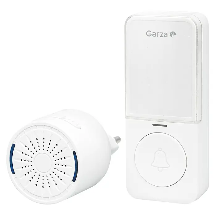 Garza Juego de timbre inalámbrico MIni Plug+Batería - Alcance: 200 m, IP56 - Vista angular