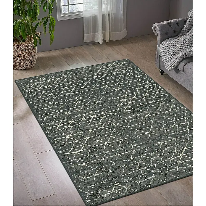 Alfombra de pelo corto Cubic - Gris, 120 x 170 cm, Polipropileno BCF - Foto ambiente