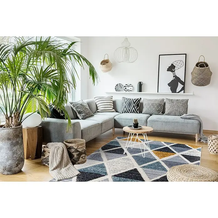 Alfombra de pelo largo Montblanc - Gris, 180 x 120 cm - Foto ambiente