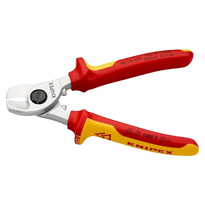 Knipex Kabelschere - Länge: 165 mm, VDE geprüft - Linke Seitenansicht