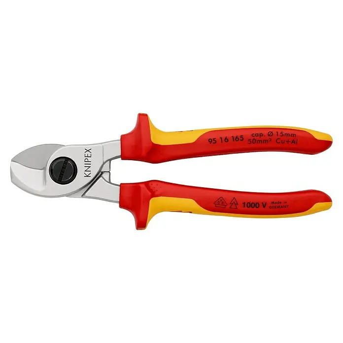 Knipex Kabelschere - Länge: 165 mm, VDE geprüft - Linke Seitenansicht