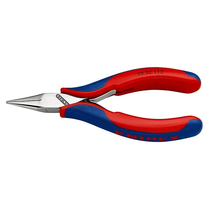 Knipex Telefonzange - Länge: 115 mm, Backenform: Flach-rund, Material Griff: Mehrkomponenten-Hülle - Linke Seitenansicht