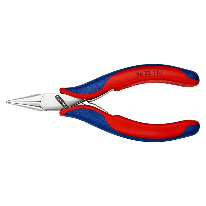 Knipex Telefonzange - Länge: 115 mm, Backenform: Flach-rund, Material Griff: Mehrkomponenten-Hülle - Linke Seitenansicht