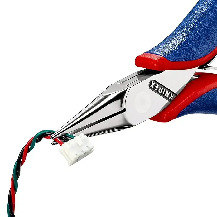 Knipex Telefonzange - Länge: 115 mm, Backenform: Flach-rund, Material Griff: Mehrkomponenten-Hülle - Anwendungsbeispiel