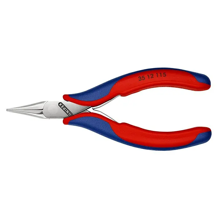 Knipex Telefonzange - Länge: 115 mm, Backenform: Flach, Material Griff: Mehrkomponenten-Hülle - Linke Seitenansicht