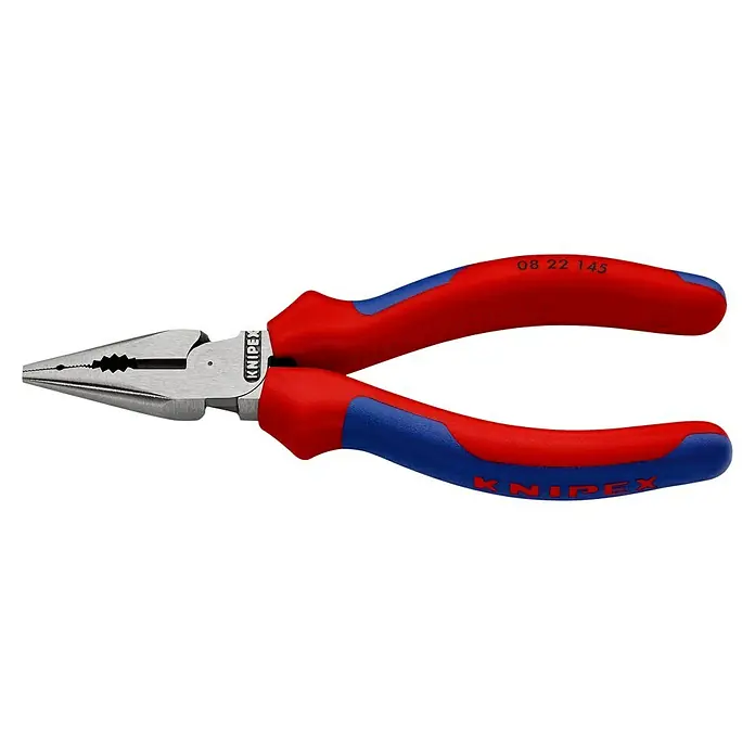 Knipex Kombizange - Länge: 145 mm, Ausführung Kopf: Mit Facette, Material Griff: Mehrkomponenten-Hülle - Linke Seitenansicht
