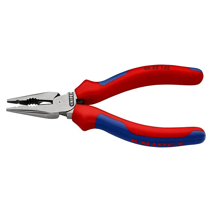 Knipex Kombizange - Länge: 145 mm, Ausführung Kopf: Mit Facette, Material Griff: Mehrkomponenten-Hülle - Linke Seitenansicht