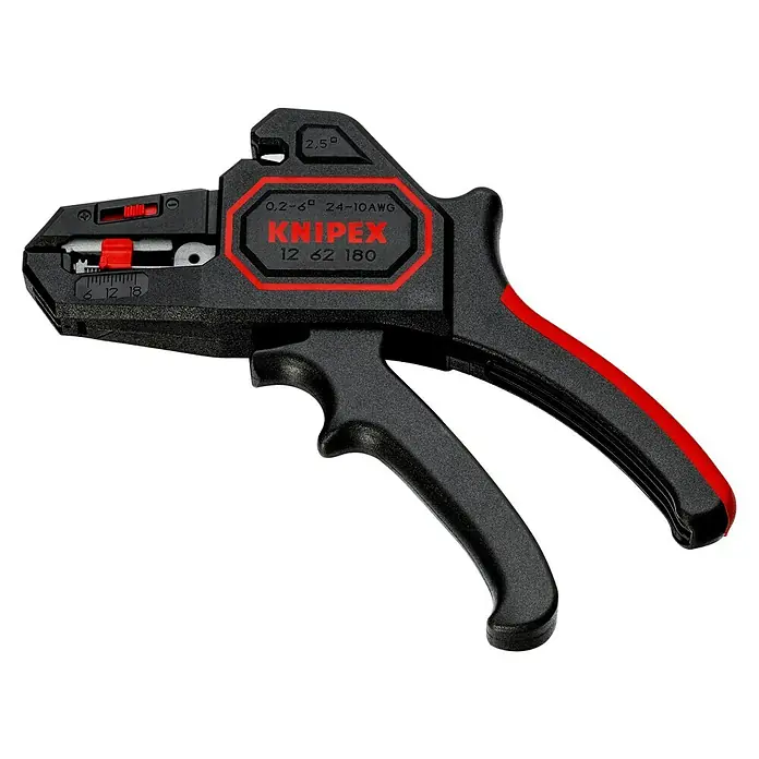 Knipex Abisolierzange - Länge: 180 mm, Material Griff: Kunststoff - Linke Seitenansicht