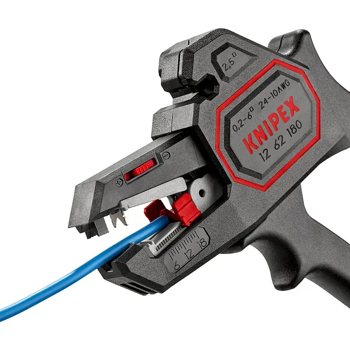 Knipex Abisolierzange - Länge: 180 mm, Material Griff: Kunststoff - Anwendungsbeispiel