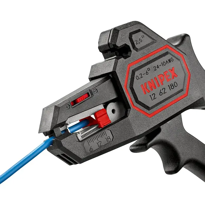 Knipex Abisolierzange - Länge: 180 mm, Material Griff: Kunststoff - Anwendungsbeispiel