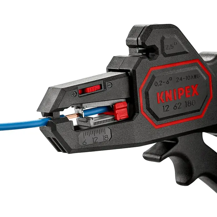 Knipex Abisolierzange - Länge: 180 mm, Material Griff: Kunststoff - Anwendungsbeispiel