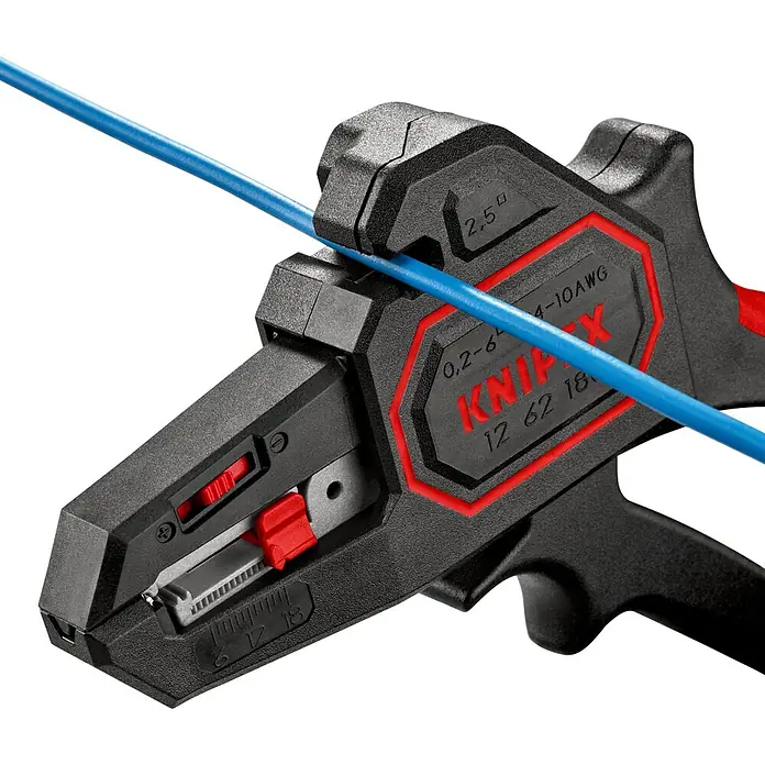 Knipex Abisolierzange - Länge: 180 mm, Material Griff: Kunststoff - Anwendungsbeispiel