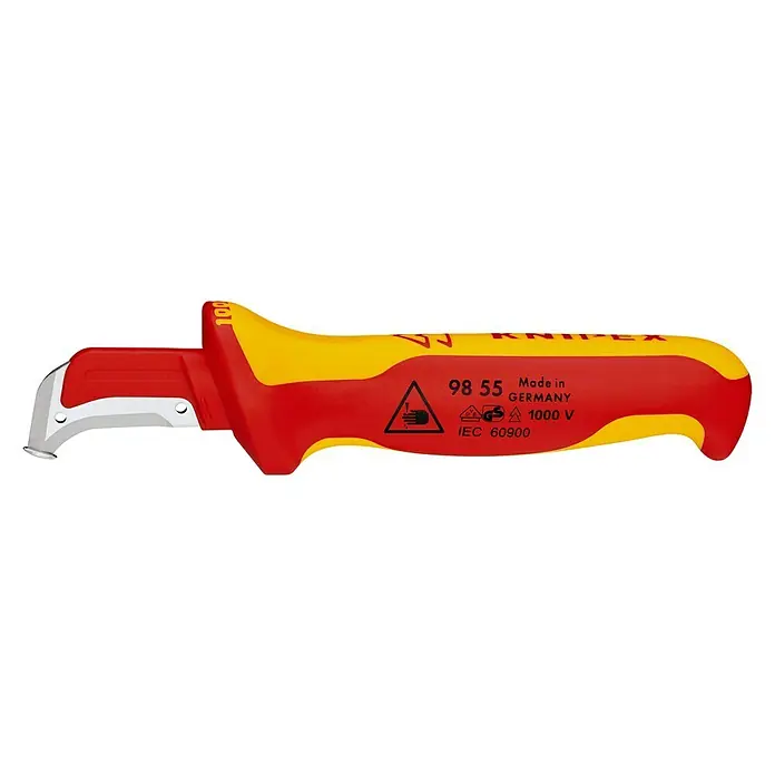 Knipex Kabelabmantelungsmesser - Klingenlänge: 38 mm, Gleitschuh - Linke Seitenansicht