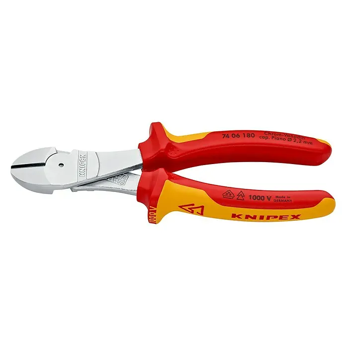 Knipex Kraftseitenschneider - Länge: 180 mm - Linke Seitenansicht