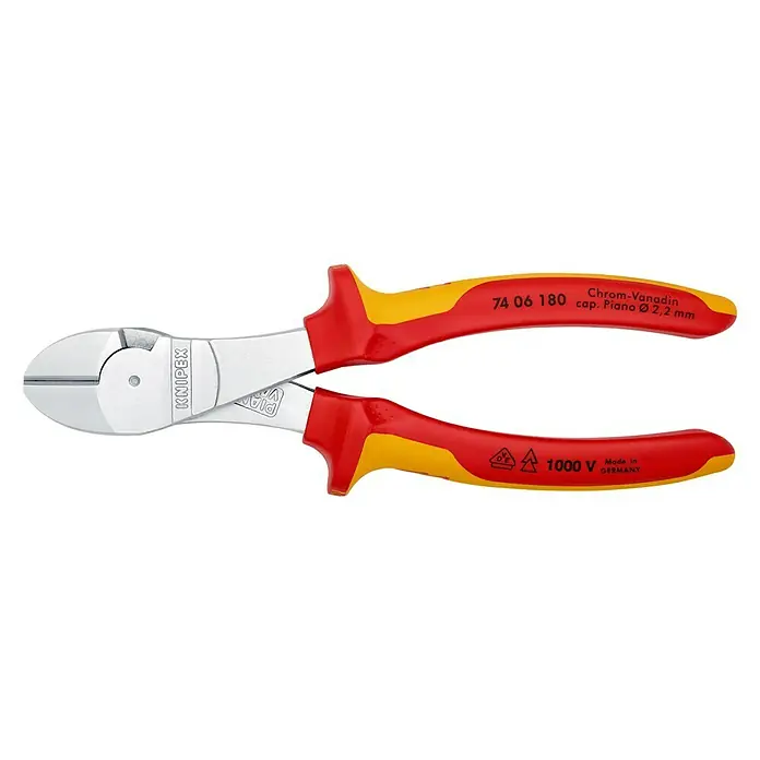 Knipex Kraftseitenschneider - Länge: 180 mm - Linke Seitenansicht