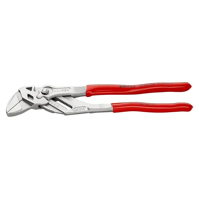 Knipex Zangenschlüssel - Greifkapazität Muttern: 46 mm, Vernickelt, Kunststoff überzogen - Linke Seitenansicht