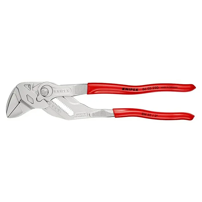 Knipex Zangenschlüssel - Greifkapazität Muttern: 46 mm, Vernickelt, Kunststoff überzogen - Linke Seitenansicht