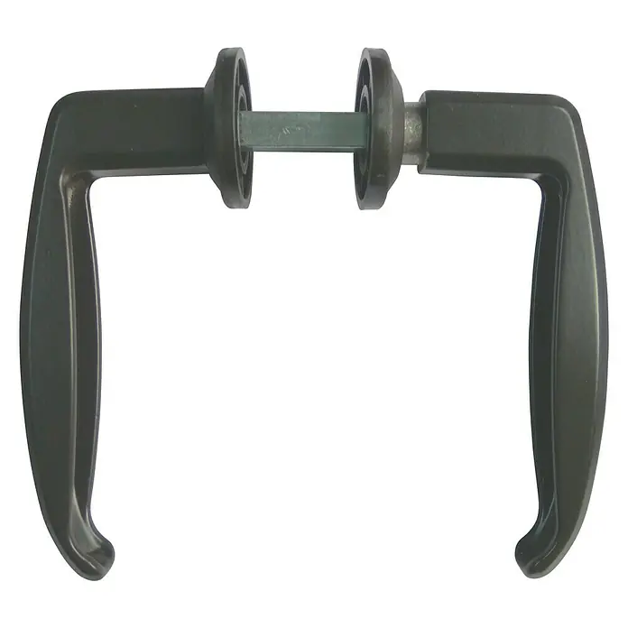 Juego de manillas con cuadradillo - Largo: 12 cm, Negro