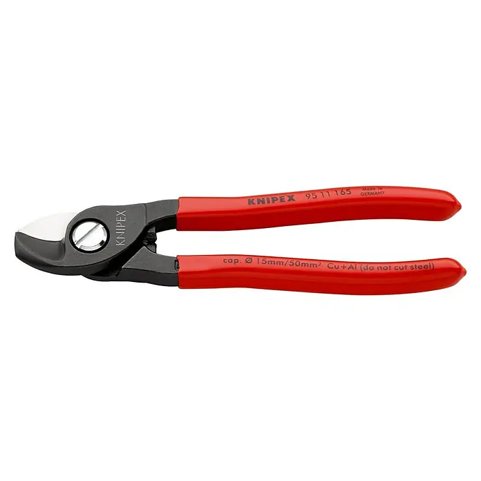 Knipex Kábelolló - Alkalmas: alumínium vezetékek, Hosszúság: 165 mm - Bal profil nézet