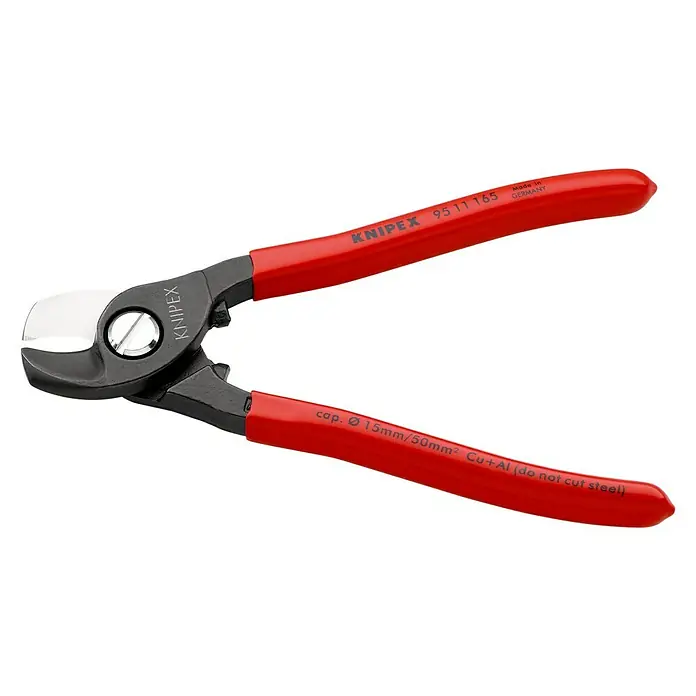 Knipex Kábelolló - Alkalmas: alumínium vezetékek, Hosszúság: 165 mm - Bal profil nézet